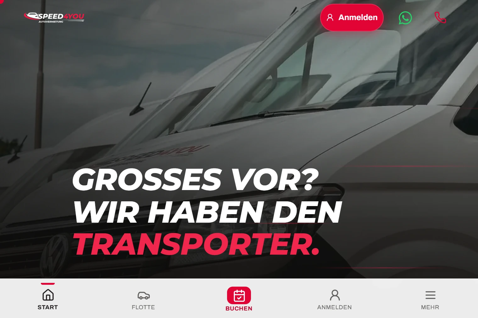 Startseite von speed4you-autovermietung.de
