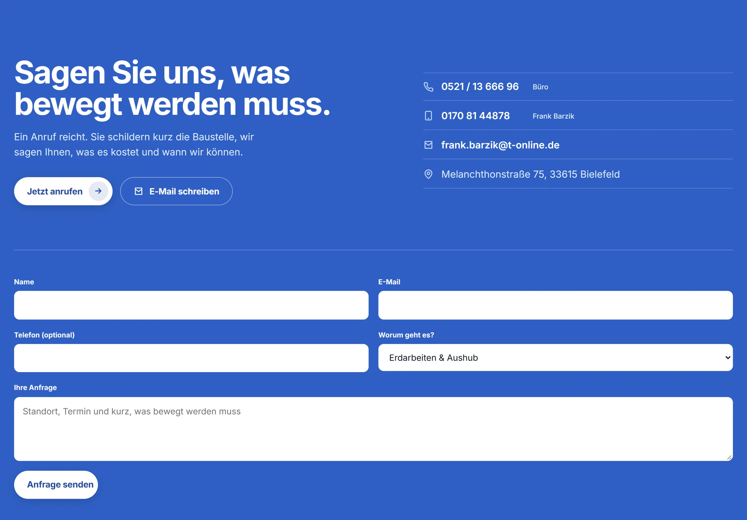 Anfrage ohne Umweg.
