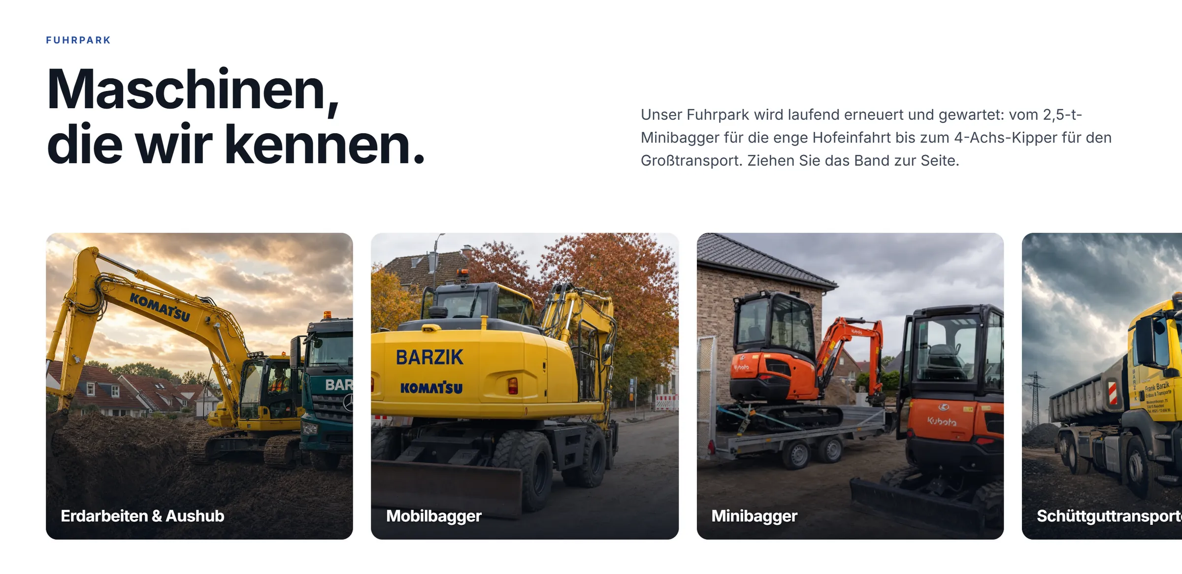 Der Fuhrpark als Band.