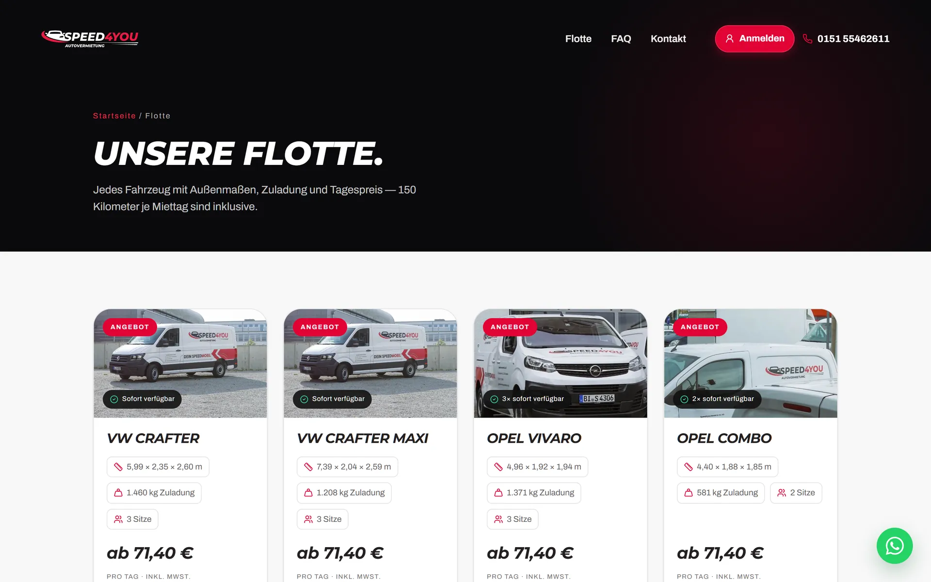 Speed4You: Flotte